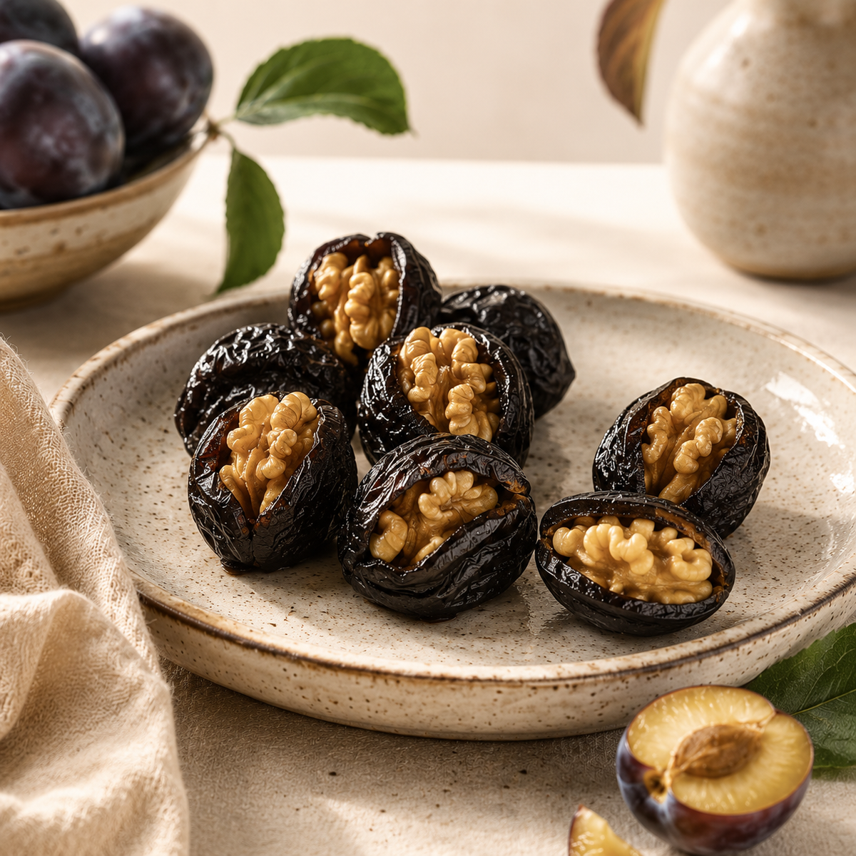 Prune cu miez de nucă – 100g