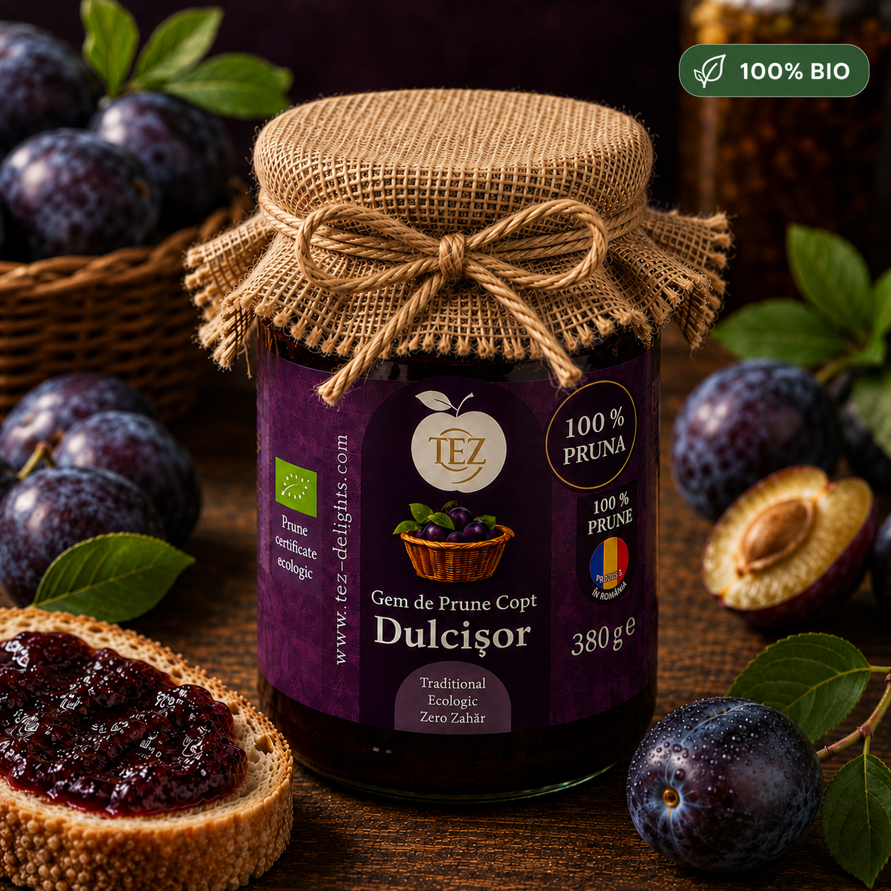 Gem de prune din livada TEZ – 380g